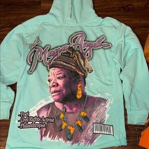 Barriers Worlwide Graphic Hoodie with Maya Angelou Design